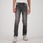 VINGINO skinny jeans Anzio met slijtage dark grey vintage Grijs Jongens Stretchdenim 104 - Thumbnail 1