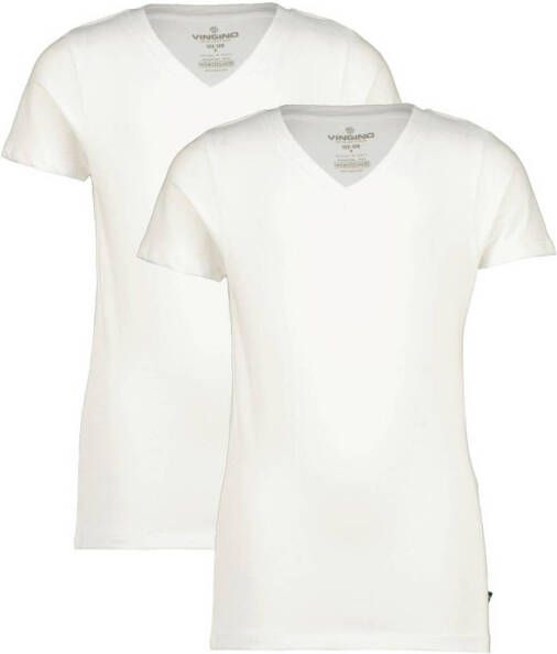 Vingino basic T-shirt set van 2 wit