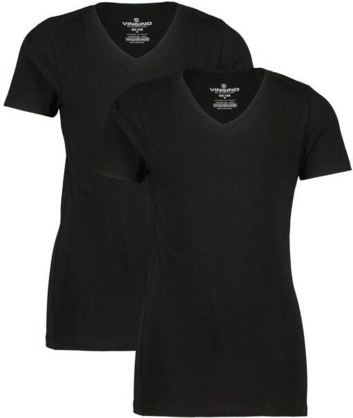 Vingino basic T-shirt set van 2 zwart