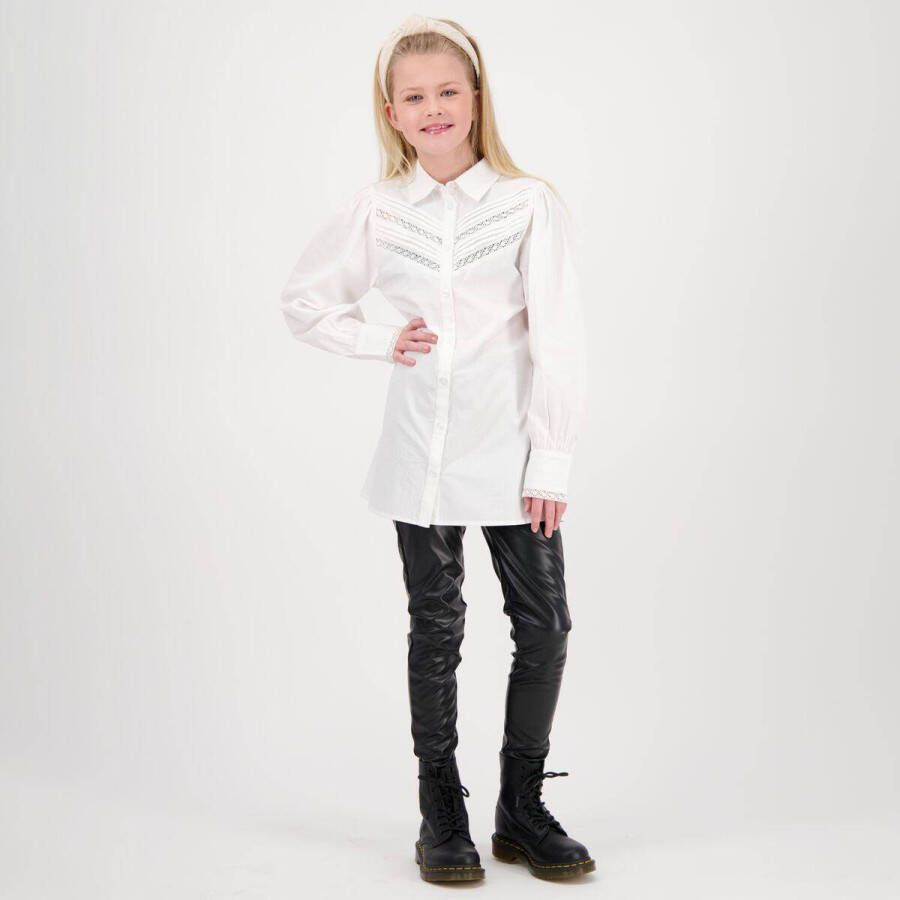 VINGINO blouse wit Meisjes Katoen Klassieke kraag 152