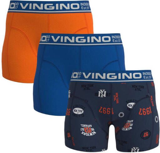 Vingino boxer set van 3 blauw oranje