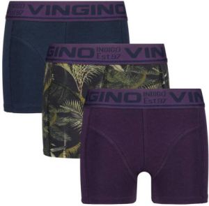 Vingino boxershort PALM set van 3 paars groen