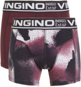 Vingino boxershort set van 2 rood zwart