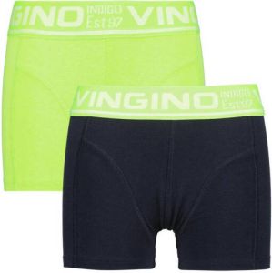 Vingino boxershort set van 2 zwart limegroen