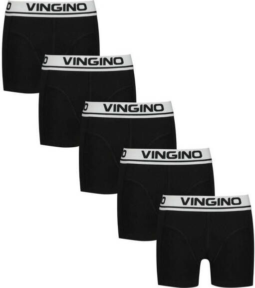 Vingino boxershort set van 5 zwart
