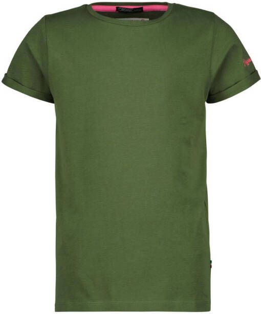 Vingino Essentials basic T-shirt army groen