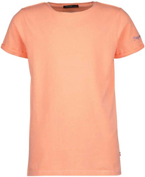 Vingino Essentials basic T-shirt neon perzik roze