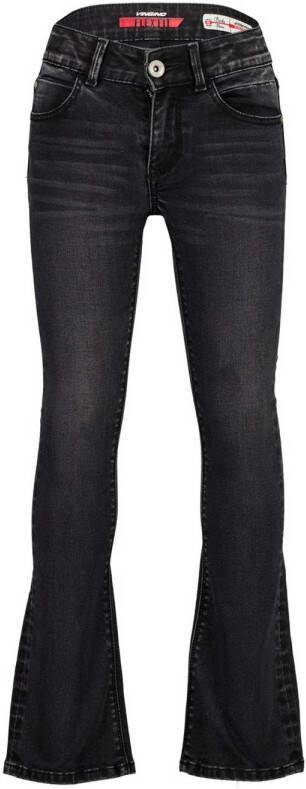 VINGINO flared jeans Becky dark grey Grijs Meisjes Stretchdenim 104