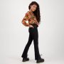 VINGINO flared jeans Britte black Zwart Meisjes Stretchdenim 116 - Thumbnail 1