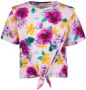 VINGINO gebloemd T-shirt HAMMY lila multicolor Paars Meisjes Katoen Ronde hals 152 - Thumbnail 2