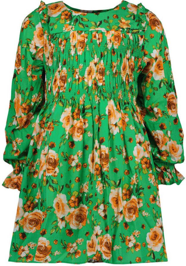 VINGINO gebloemde jurk groen Meisjes Katoen Ronde hals Bloemen 110