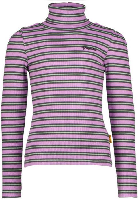 Vingino gestreepte longsleeve Jofna paars blauw