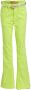 VINGINO high waist flared broek Belize Flare neon geel Meisjes Stretchkatoen 110 - Thumbnail 1