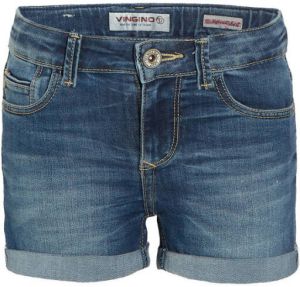 Vingino high waist jeans short Daizy blue vintage