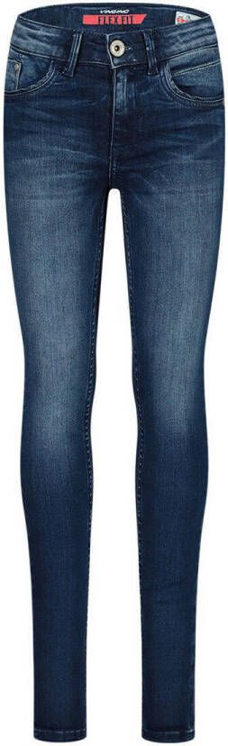 VINGINO high waist super skinny jeans Bianca dark vintage Blauw Meisjes Stretchdenim 164