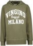 VINGINO hoodie met logo army groen Sweater Logo 104 - Thumbnail 1