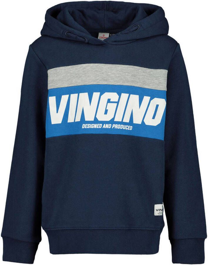 Vingino hoodie met logo donkerblauw