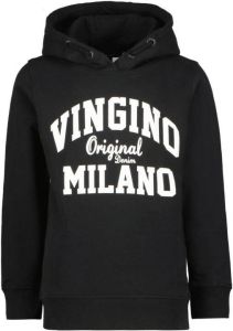 Vingino hoodie met logo zwart