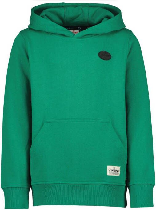 VINGINO hoodie MURFO met backprint groen Sweater Backprint 104