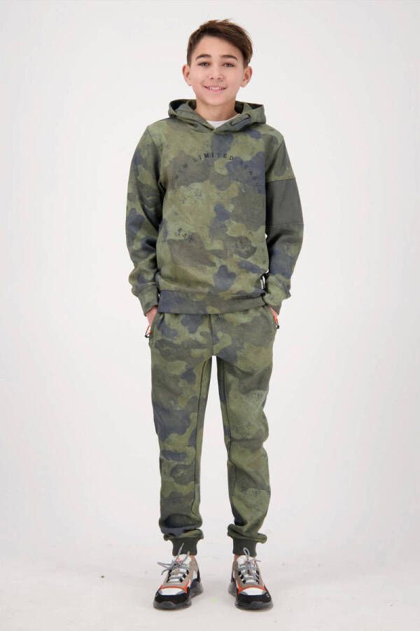 Vingino hoodie Neo met camouflageprint groen