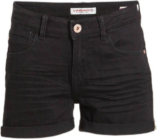 VINGINO jeans short Daizy black Denim short Zwart Meisjes Stretchdenim 104
