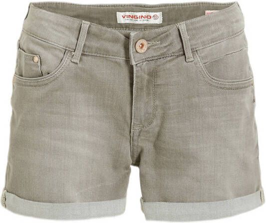 VINGINO jeans short Damara light grey Denim short Grijs Meisjes Stretchdenim 116
