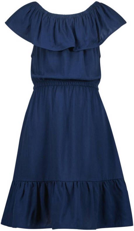 VINGINO jurk donkerblauw Meisjes Viscose Boothals 110