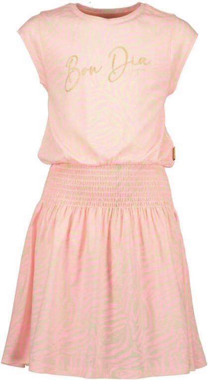 VINGINO jurk PELISA met all over print roze Meisjes Stretchkatoen Ronde hals 176