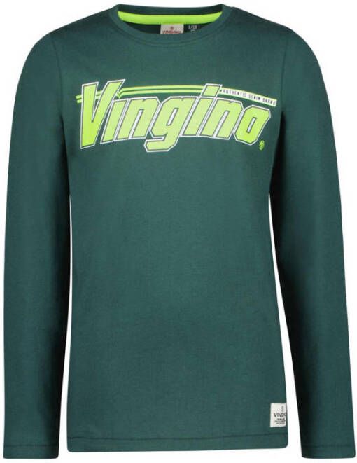 Vingino longsleeve Jabilo met logo donkergroen