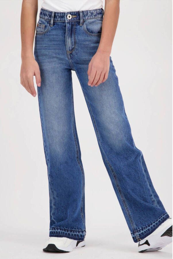 VINGINO loose fit jeans Cato blauw Meisjes Katoen 116