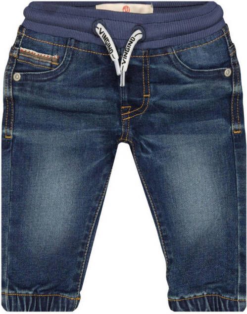 VINGINO baby regular fit jeans Benito blue vintage Blauw Jongens Stretchdenim 56