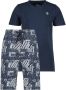 VINGINO pyjama met all over print donkerblauw wit Jongens Stretchkatoen Ronde hals 110 116 - Thumbnail 1