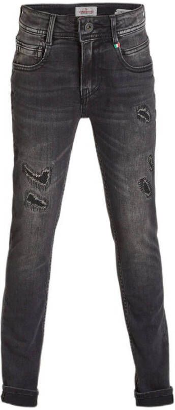 VINGINO regular fit jeans Amintore black vintage Grijs Jongens Stretchdenim 140