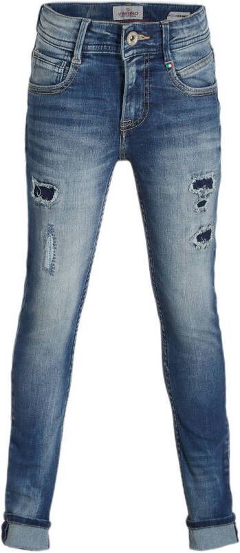 VINGINO regular fit jeans Amintore mid blue wash Blauw Jongens Stretchdenim 140