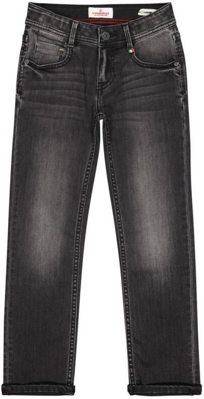 VINGINO regular fit jeans BAGGIO black vintage Zwart Jongens Stretchdenim 110
