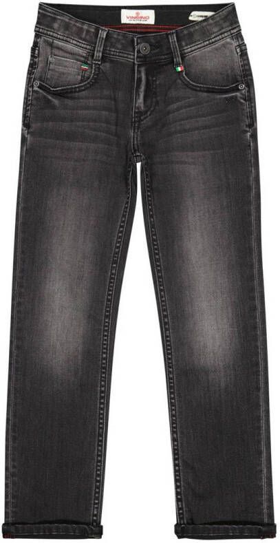 VINGINO regular fit jeans BAGGIO black vintage Zwart Jongens Stretchdenim 110