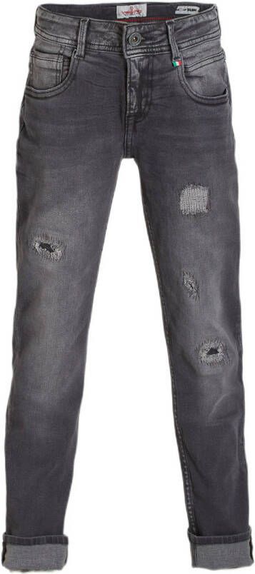 VINGINO regular fit jeans Danny black vintage Blauw Jongens Stretchdenim 140