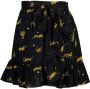 VINGINO rok met all over print en ruches zwart bruin Meisjes Viscose All over print 152 - Thumbnail 1