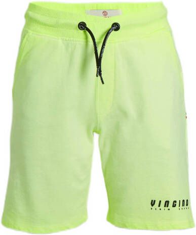 Vingino short met logo licht neon groen