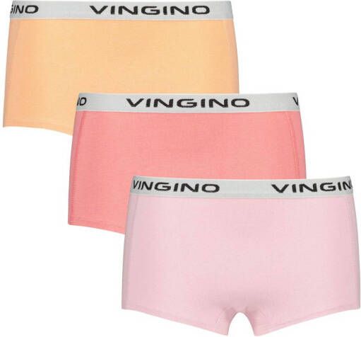 Vingino shorts set van 3 roze koraalroze geel