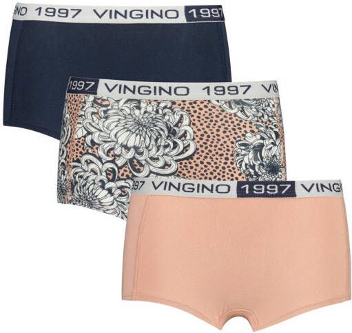 Vingino shorts set van 3 zalm donkerblauw