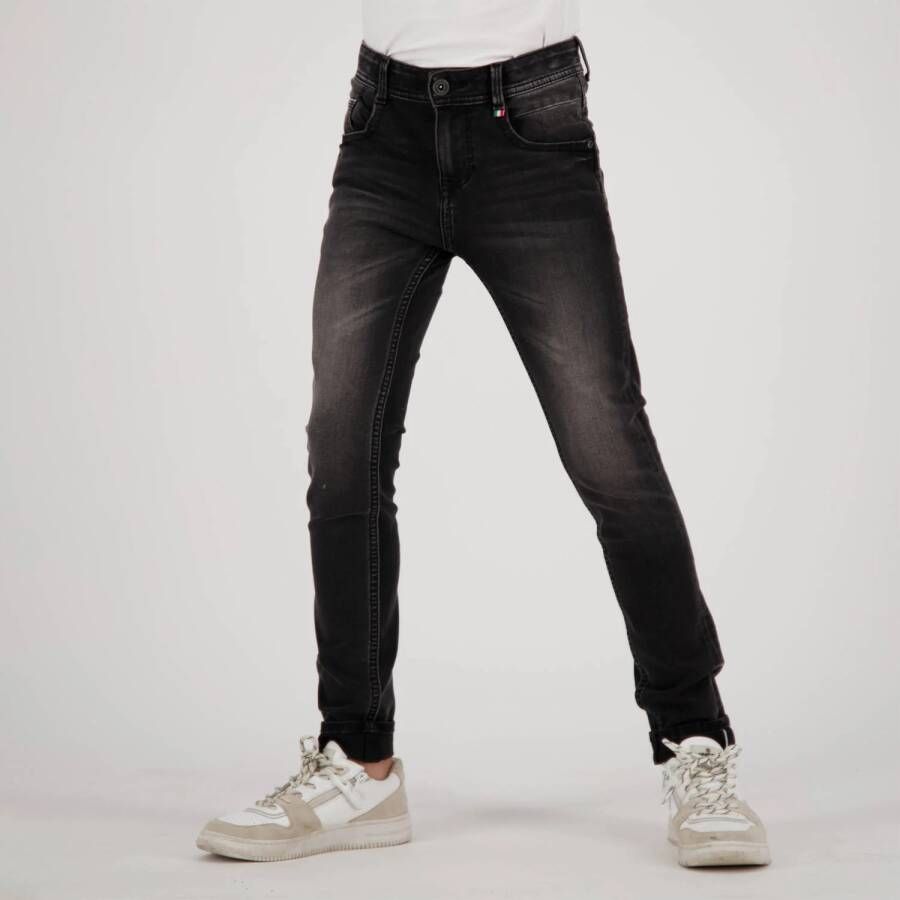 VINGINO skinny jeans Alfons black denim Zwart Jongens Stretchdenim 104