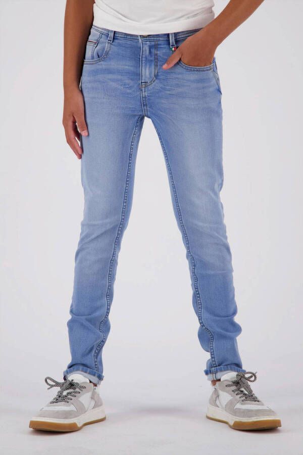 VINGINO skinny jeans ALFONS light vintage Blauw Jongens Stretchdenim 110