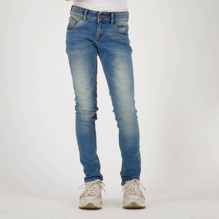 VINGINO skinny jeans Amiche tinted mid blue Blauw Meisjes Denim 152