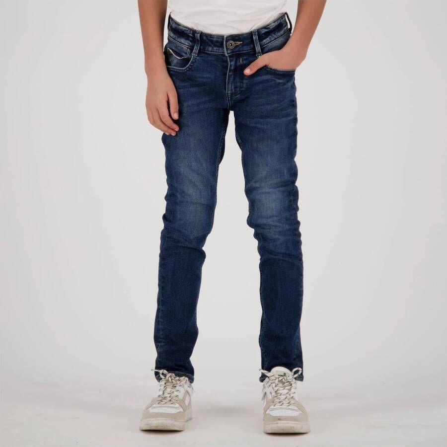 VINGINO skinny jeans Amos deep dark Blauw Jongens Stretchdenim 104
