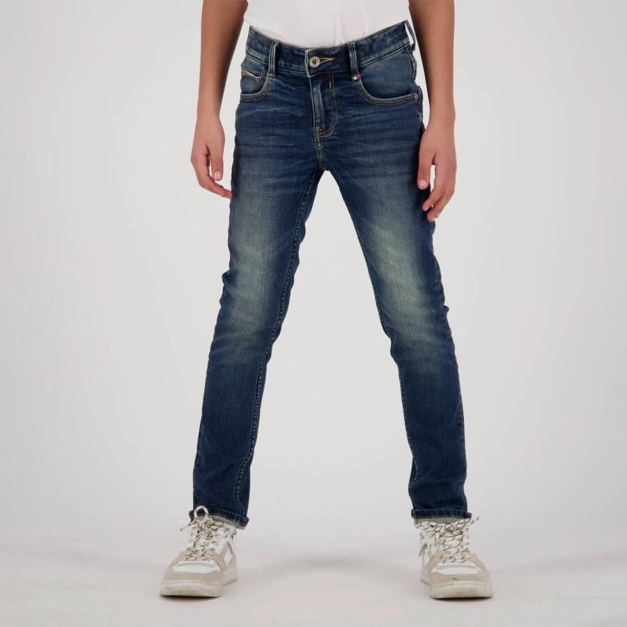 VINGINO skinny jeans Amos mid blue wash Blauw Jongens Stretchdenim 152