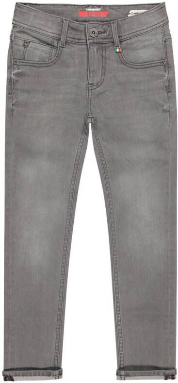 VINGINO skinny jeans APACHE dark grey vintage Grijs Jongens Stretchdenim 104 - Foto 2