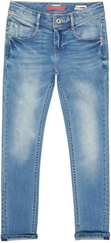 VINGINO skinny jeans APACHE mid blue wash Blauw Jongens Stretchdenim Effen 122 - Foto 2