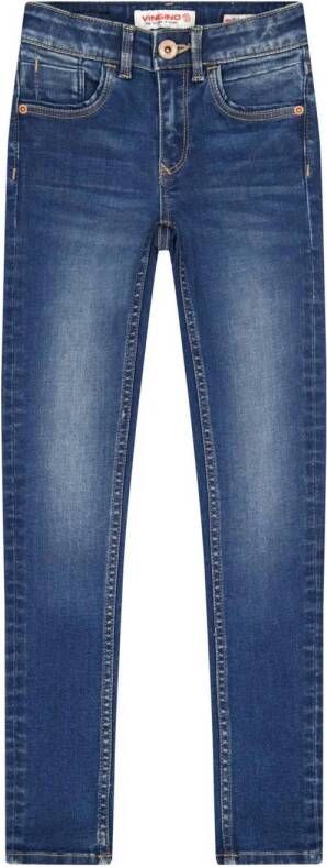 VINGINO skinny jeans Bianca deep dark Blauw Meisjes Katoen 128