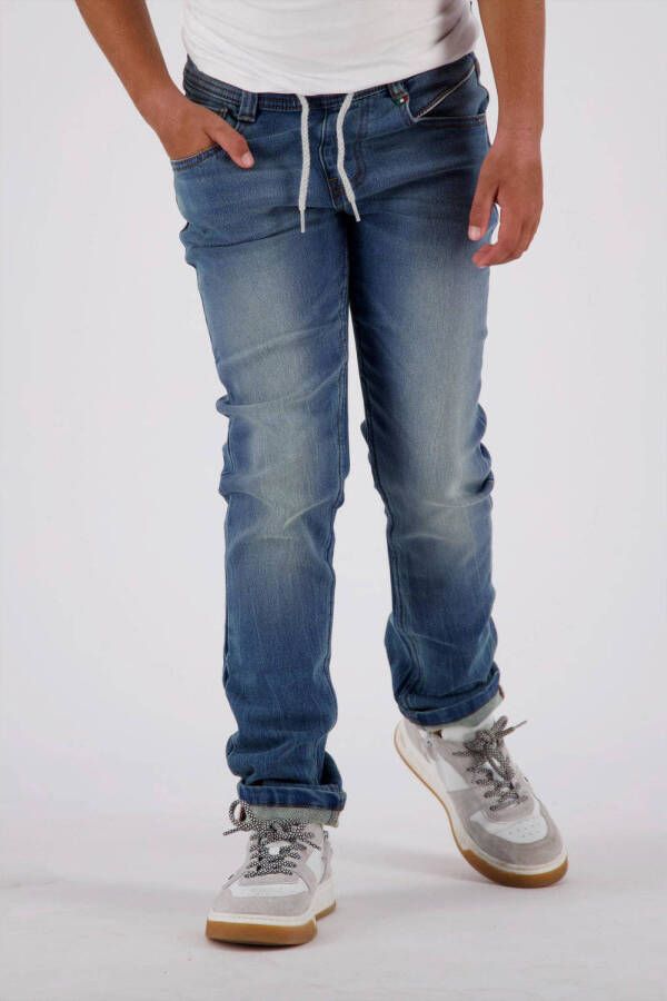 VINGINO skinny jeans DAVINO blue vintage Blauw Jongens Stretchdenim 146